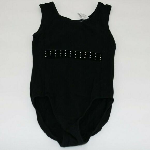 Danskin Freestyle Black Girls Leotard Gymnastics Dance Active Size Large - Picture 1 of 3